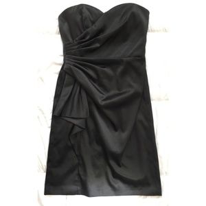 White House Black Market Strapless Black Dress